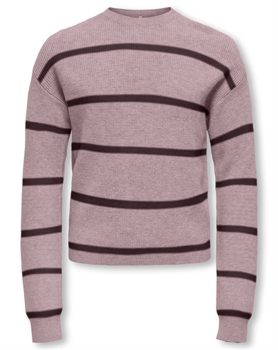 Kids Only - KOGFranca Life Short Stripe Strik - Keepsake Lilac